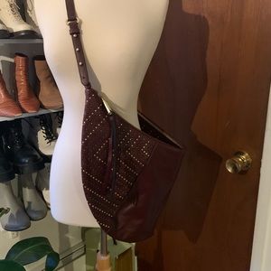 Rafe burgundy shoulder bag